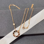 TimiLOVE NECKLACE 16MM 2 DIAMONDS