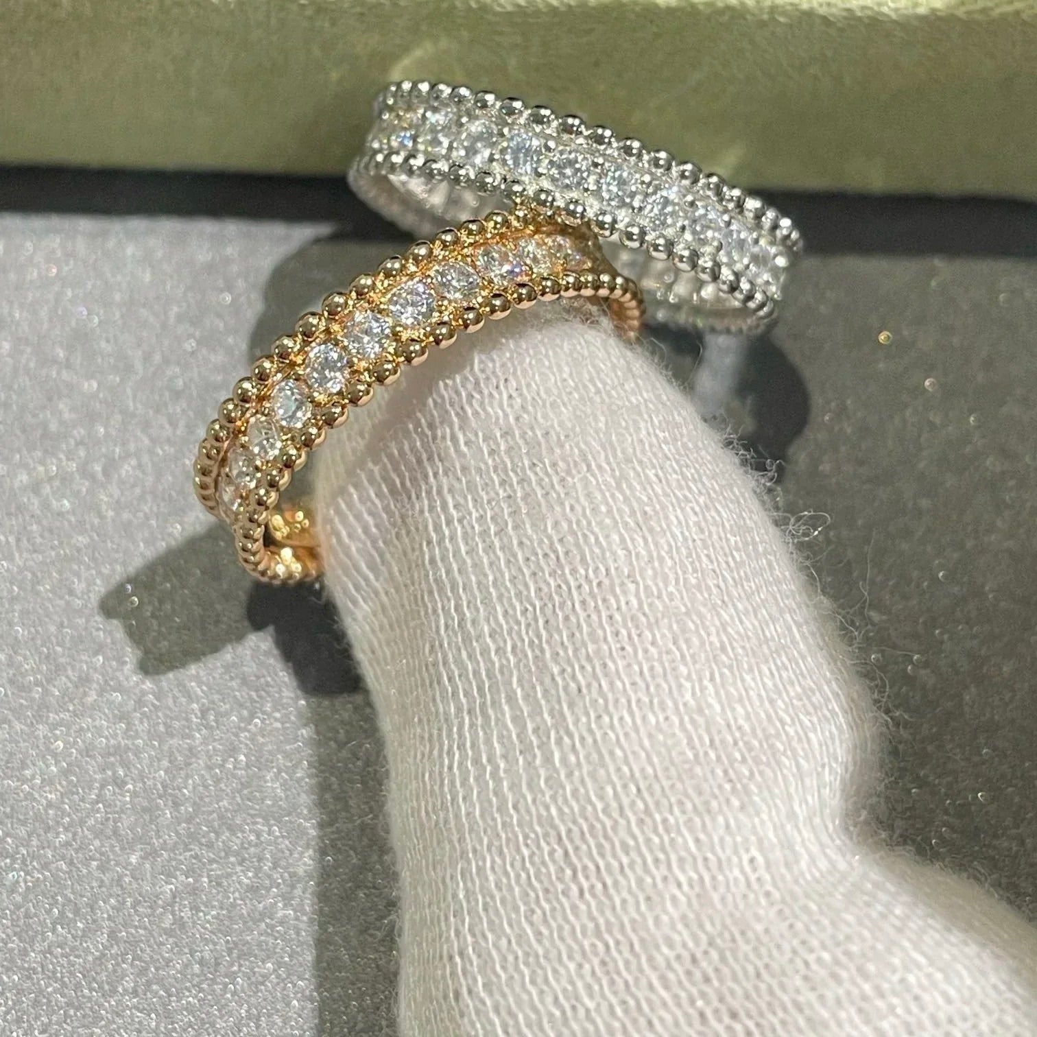 TimiPERLEE DIAMOND SILVER RING