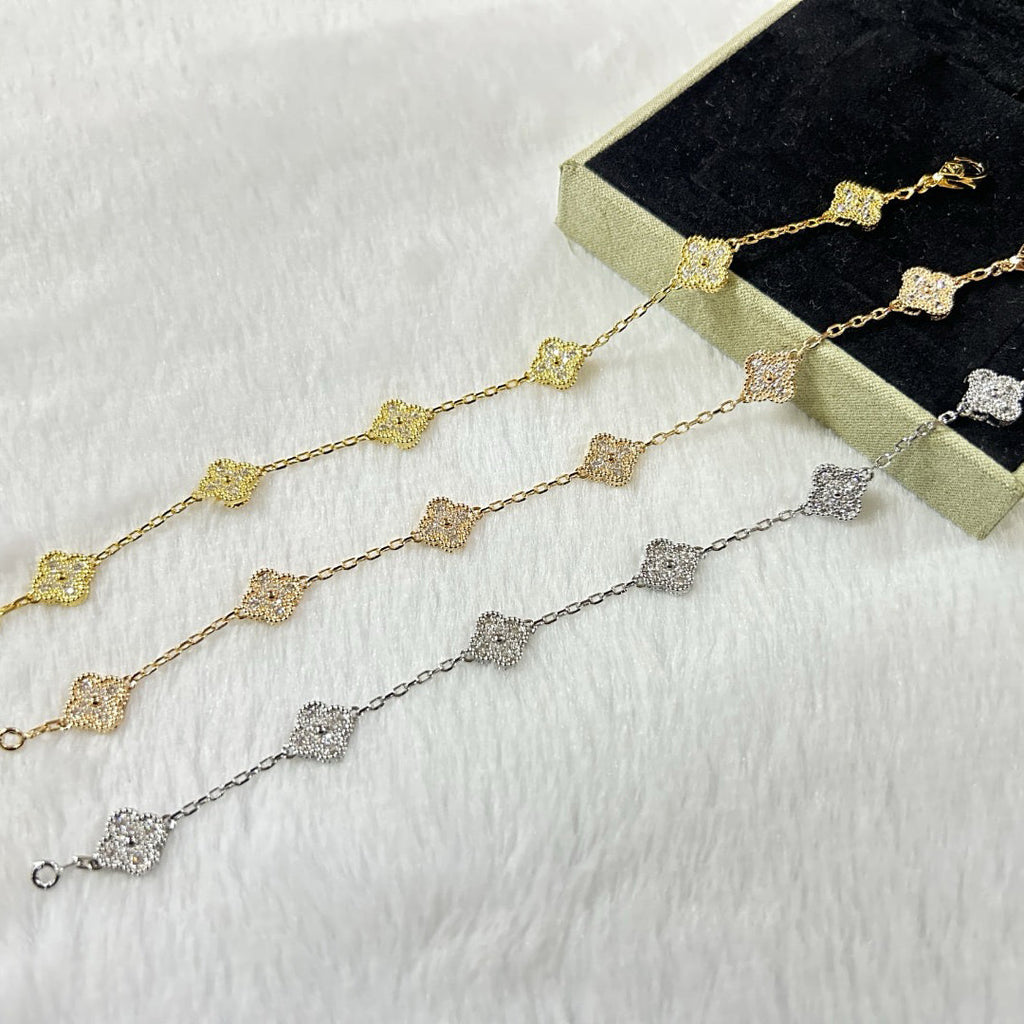 [Timi]New CLOVER 6 MOTIF DIAMOND BRACELET