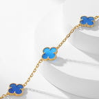 TimiCLOVER 10 MOTIFS BLUE AGATE NECKLACE