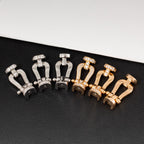 TimiFORCE LARGE HORSESHOE HALF DIAMOND BRACELET GOLD