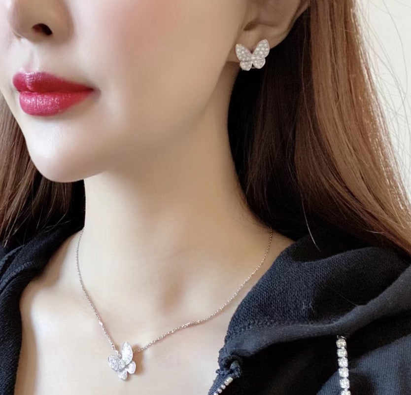 TimiBUTTERFLY ALL DIAMOND EARRINGS