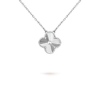 TimiCLOVER 15MM LASER NECKLACE SILVER