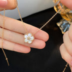 TimiLUCKY  WHITE MOP  PLUM BLOSSOM NECKLACE