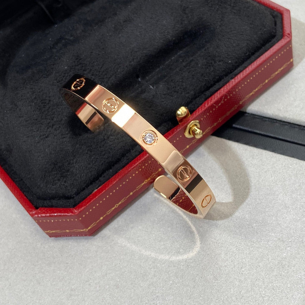 TimiLOVE BRACELET 6.1MM 1 DIAMOND OPEN CUFF