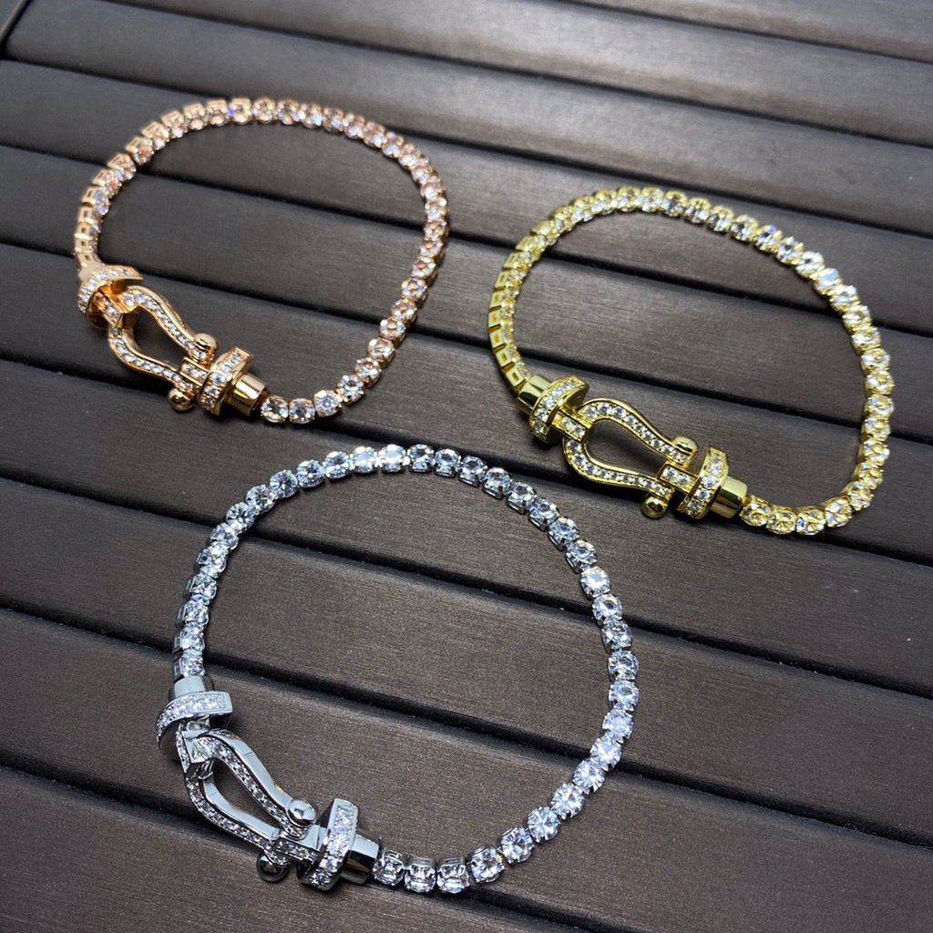TimiFORCE  LARGE HORSESHOE FULL DIAMOND TENNIS BRACELET