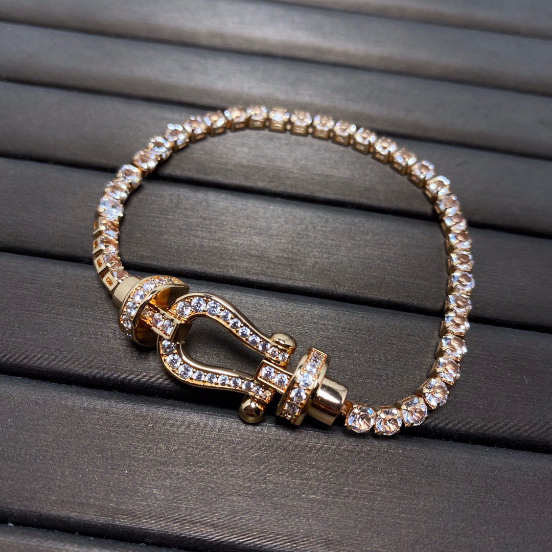TimiFORCE  LARGE HORSESHOE FULL DIAMOND TENNIS BRACELET