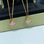 TimiCLOVER 15MM PINK MOTHER-OF-PEARL SINGLE FLOWER NECKLACE