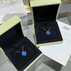 TimiCLOVER 15MM DIAMOND AND BLUE AGATE NECKLACE