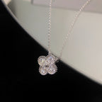 TimiCLOVER 15MM DIAMOND SINGLE FLOWER NECKLACE