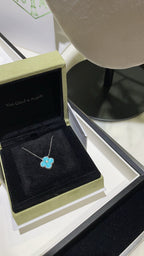 TimiCLOVER 15MM DIAMOND SVRES PORCELAIN  NECKLACE SILVER