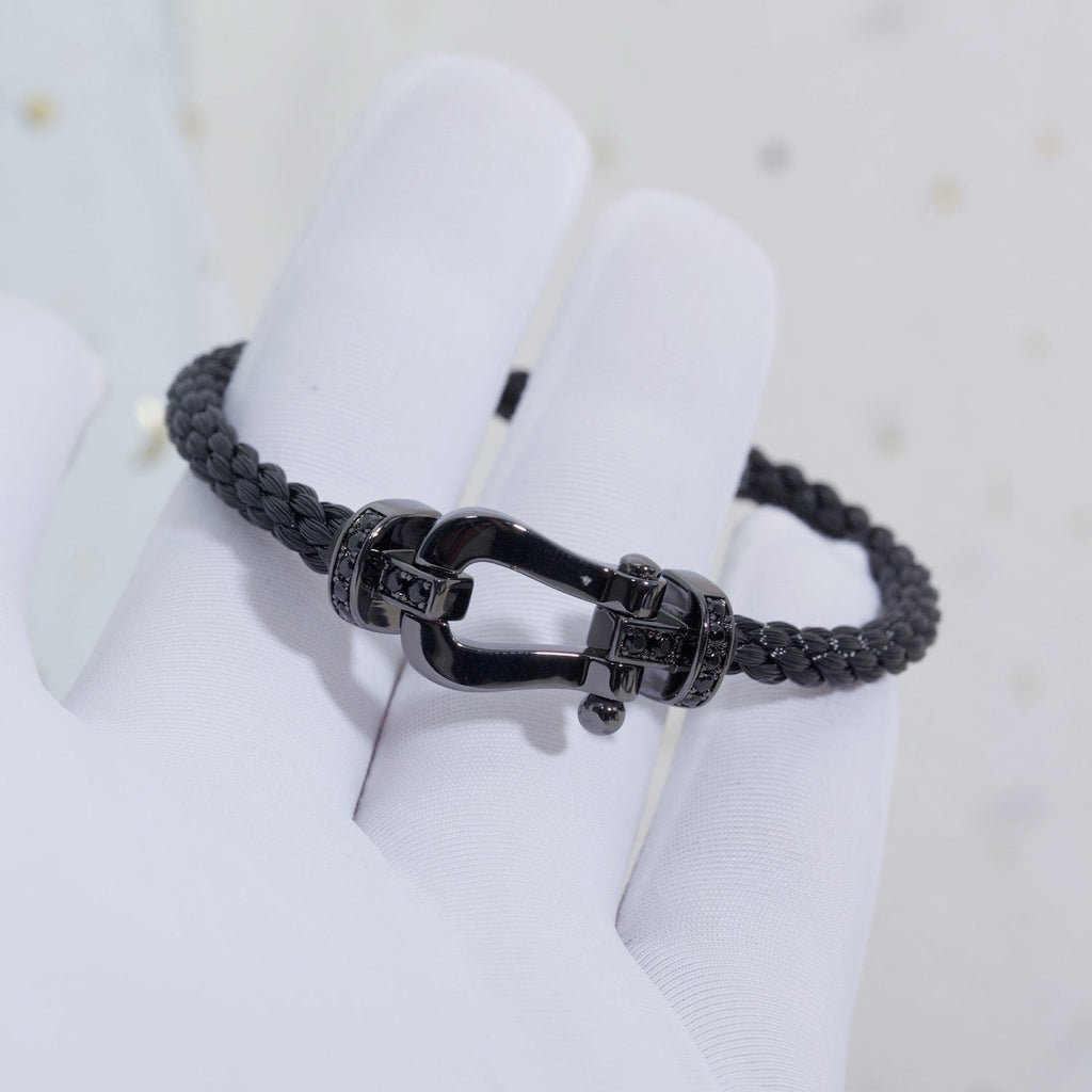 TimiFORCE LARGE SERIES HORSESHOE BLACK SAMURAI BRACELET