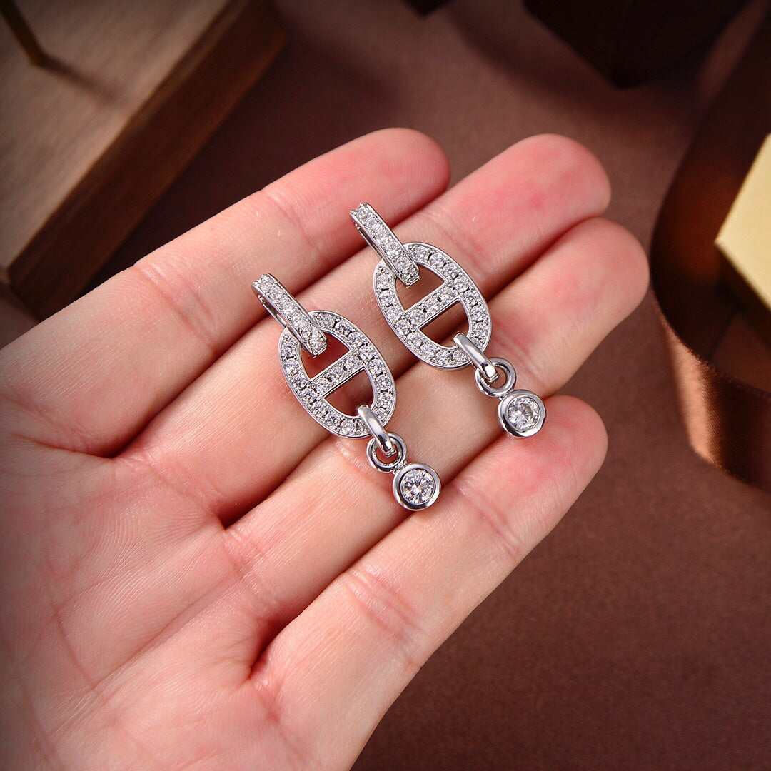 TimiHM CHAINE DIAMOND EARRINGS