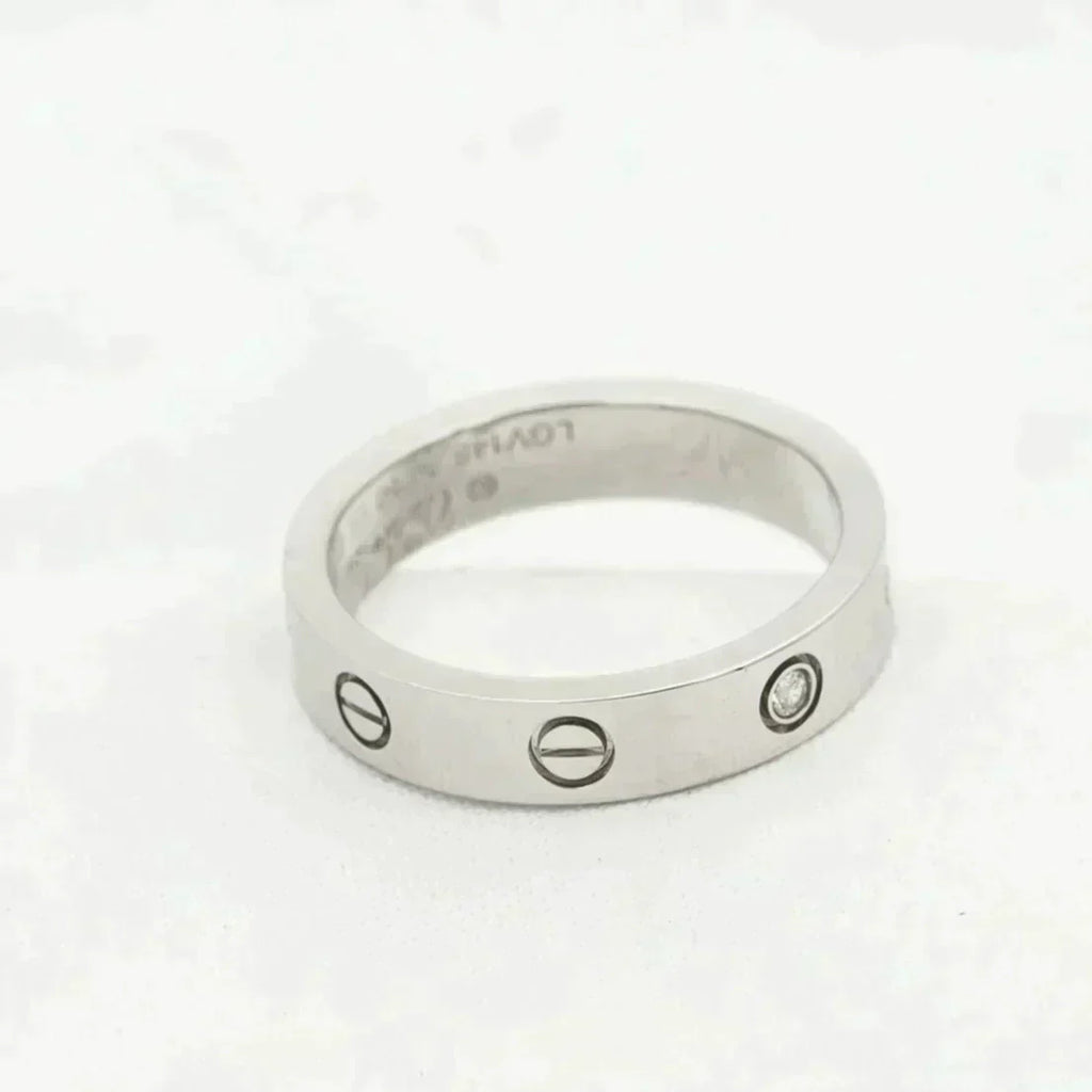 TimiLOVE RING 4MM 1 DIAMOND SILVER