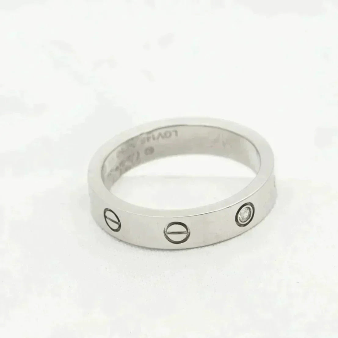 TimiLOVE RING 4MM 1 DIAMOND SILVER