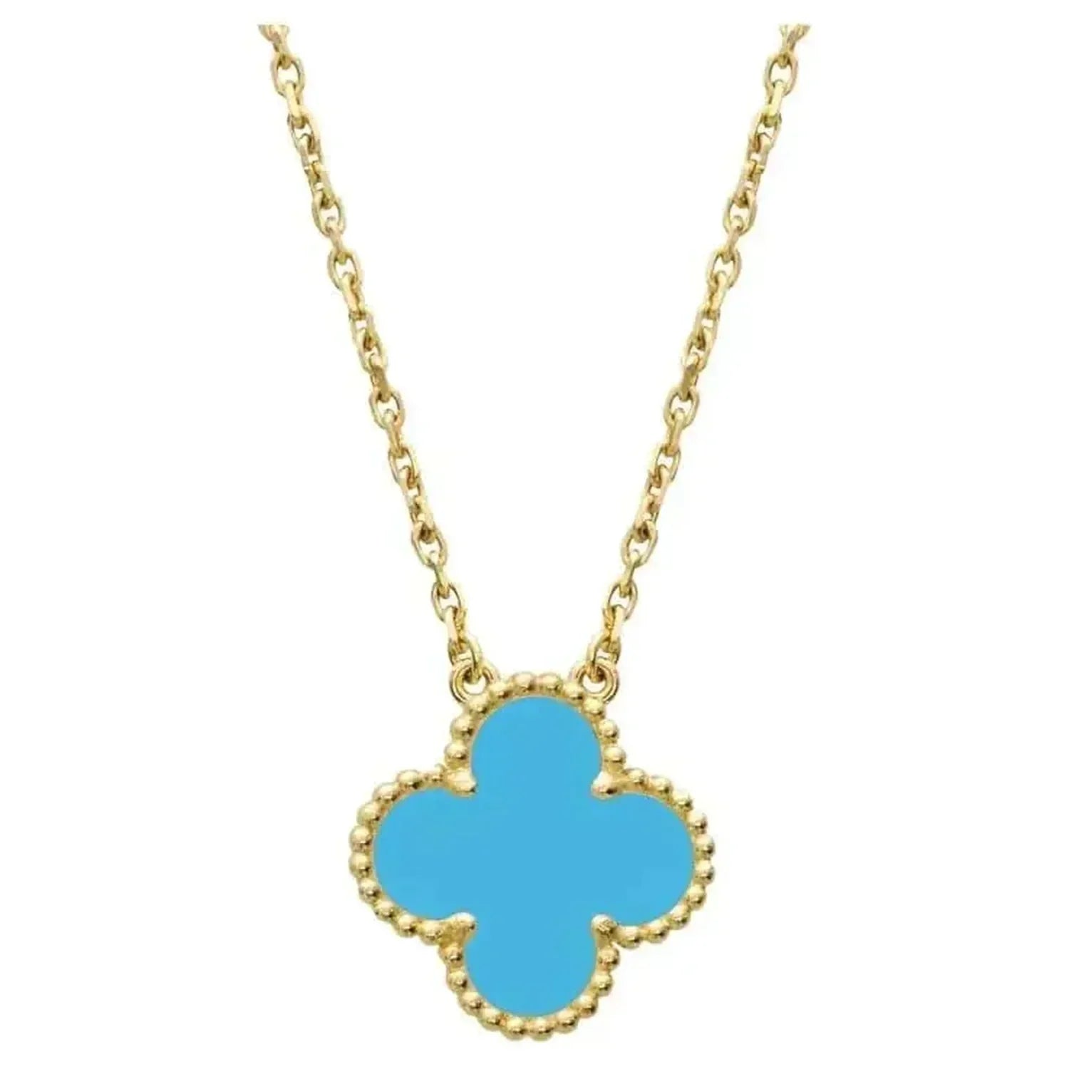 TimiCLOVER 15MM VINTAGE TURQUOISE NECKLACE