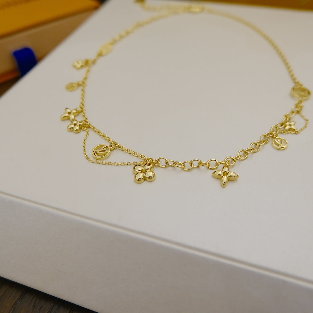 TimiBLOOMING SUPPLE NECKLACE BRASS