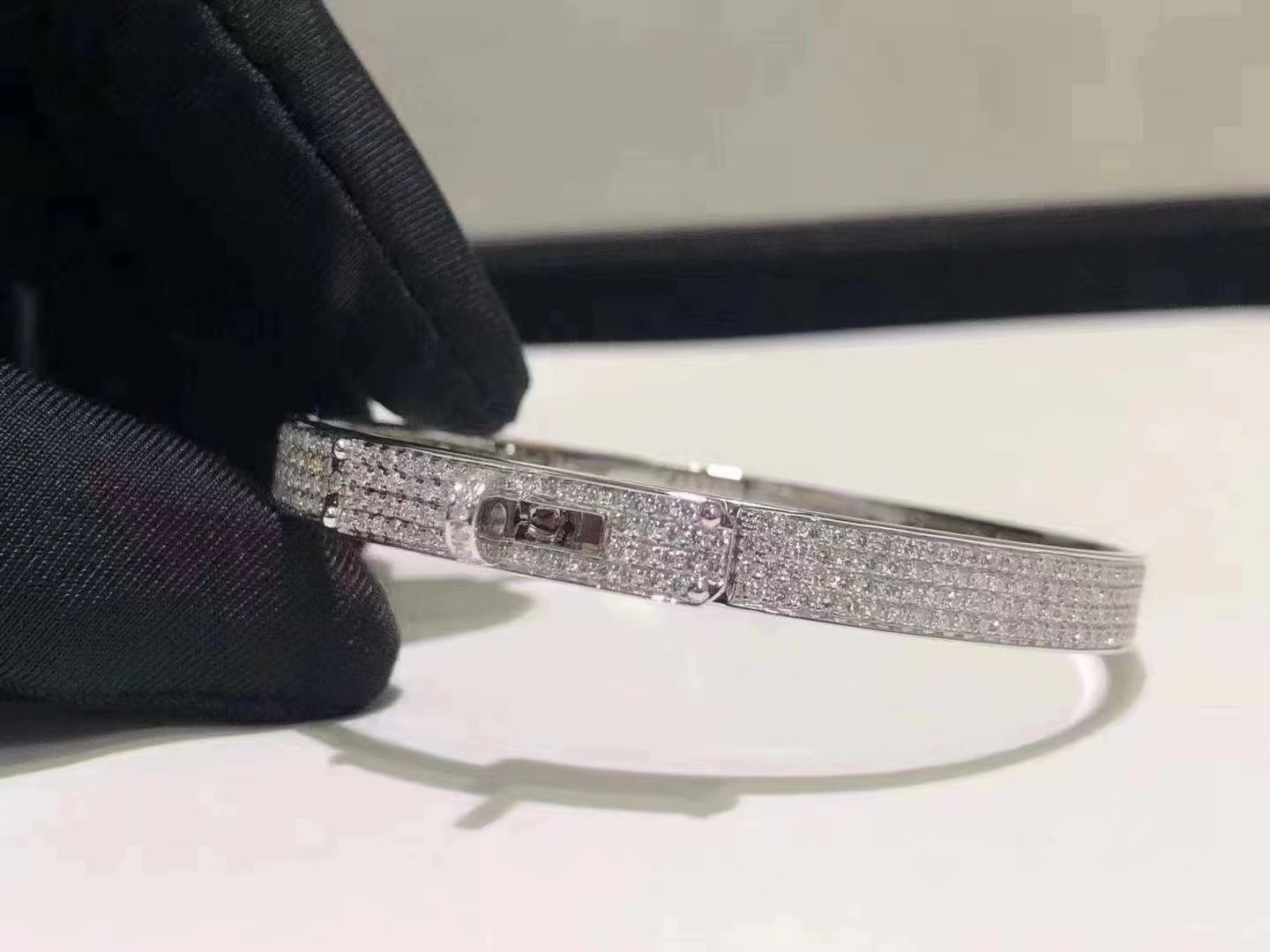 TimiHM KELLY BRACELET IN SILVER AND FULL PAVE DIAMOND