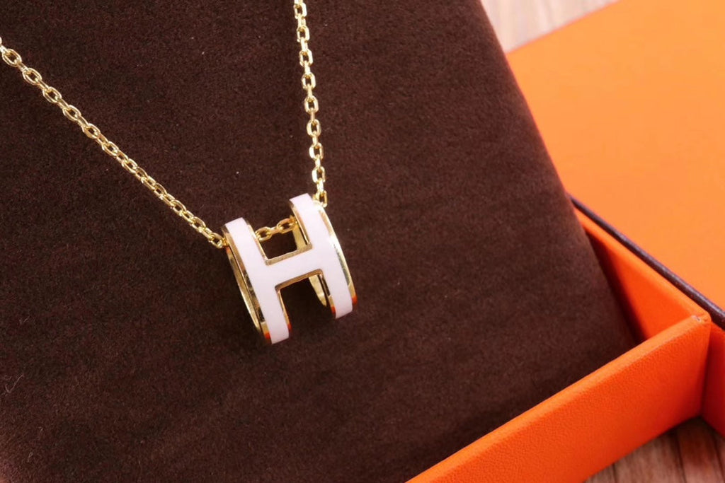 TimiHM CLIC YELLOW ENAMEL GOLD NECKLACE