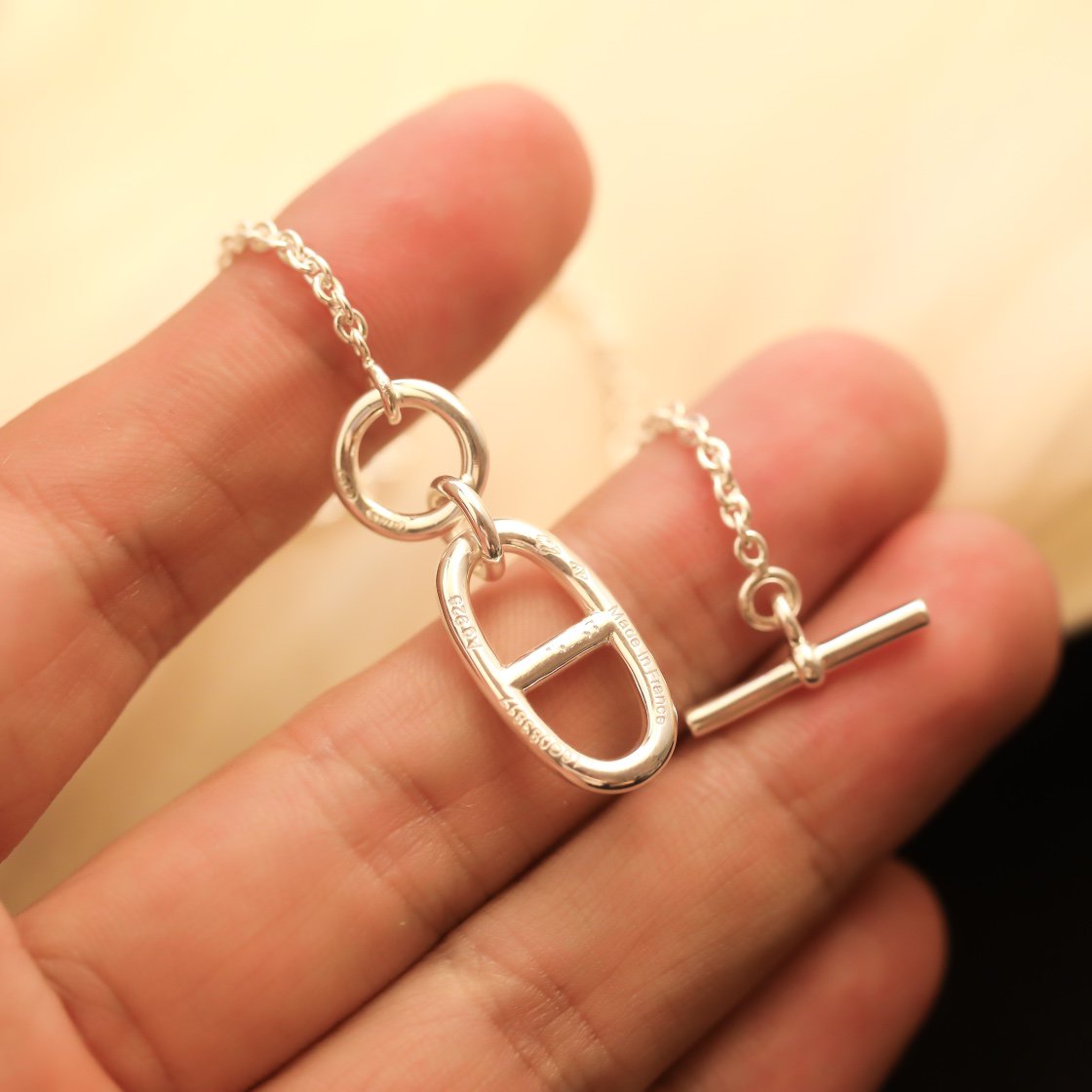 TimiHM CHAINE D'ANCRE PENDANT NECKLACE STERLING SILVER