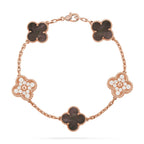 [Timi]New  CLOVER 5 MOTIF GRAY MOP BRACELET COLLECTION