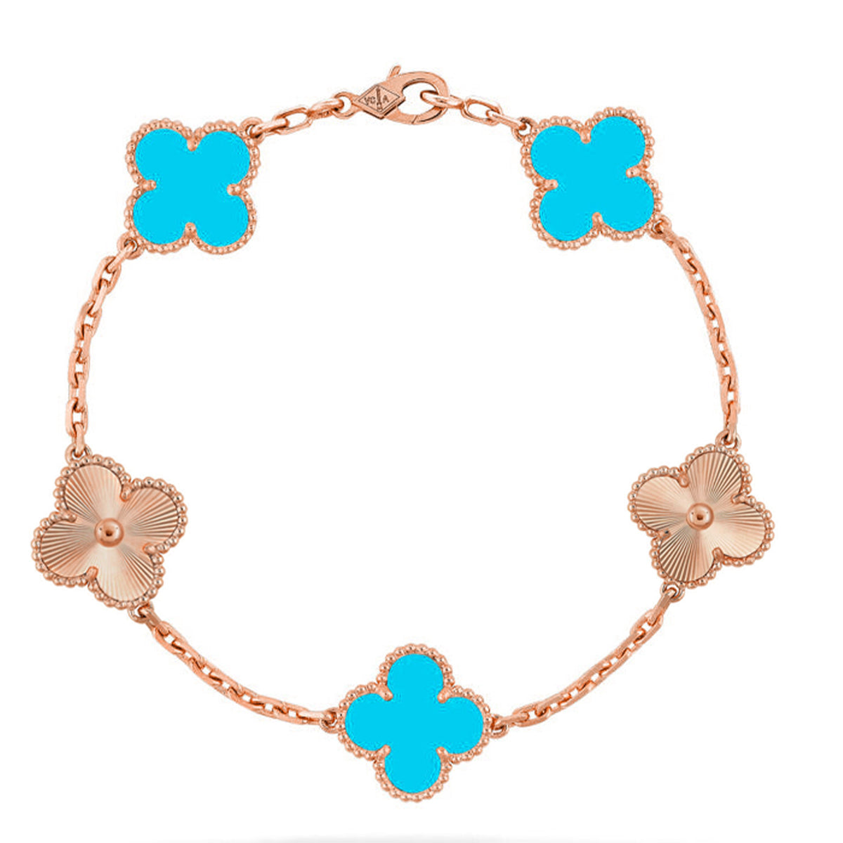 [Timi]New  CLOVER 5 MOTIF TURQUOISE BRACELET COLLECTION