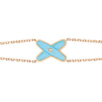 TimiJEUX BRACELET TURQUOISE PINK GOLD 1 DIAMOND