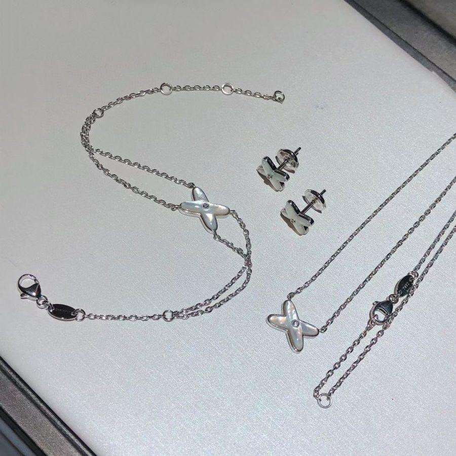 TimiJEUX BRACELET WHITE MOP SILVER 1 DIAMOND