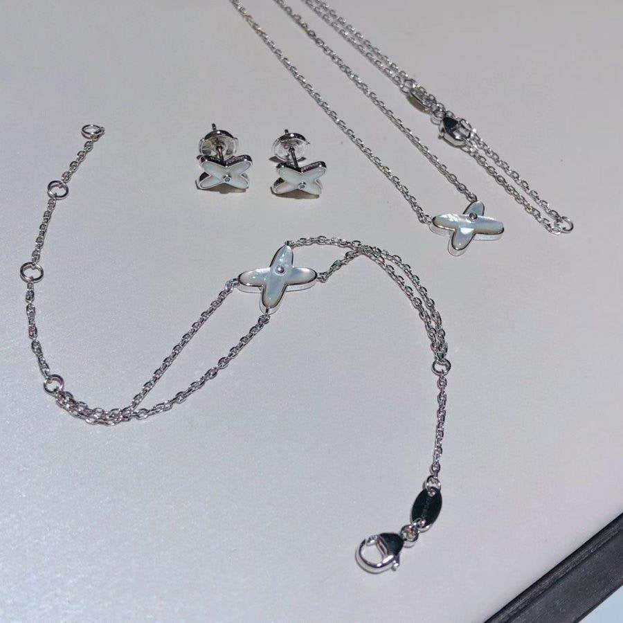 TimiJEUX BRACELET WHITE MOP SILVER 1 DIAMOND