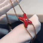 TimiJEUX BRACELET CARNELIAN PINK GOLD 1 DIAMOND