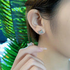 TimiJEUX DE SILVER DIAMOND EARRINGS