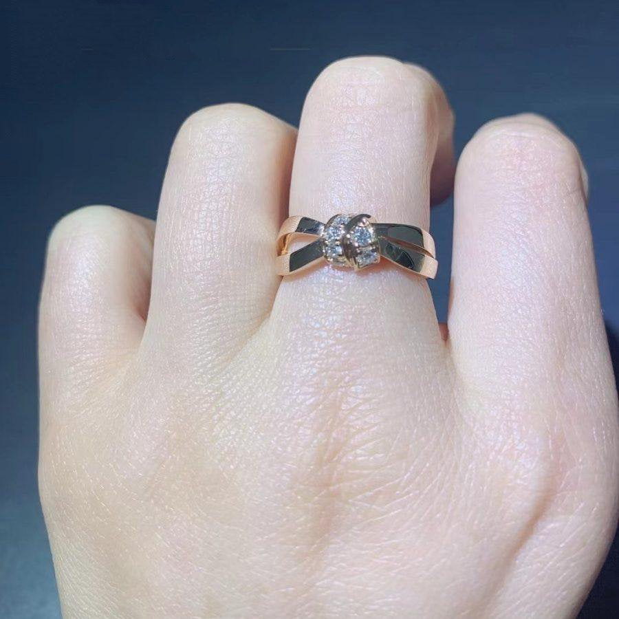 TimiLIENS RING PINK GOLD DIAMOND
