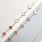 [Timi]New  CLOVER 5 MOTIFS  PINK MOP BRACELET COLLECTION