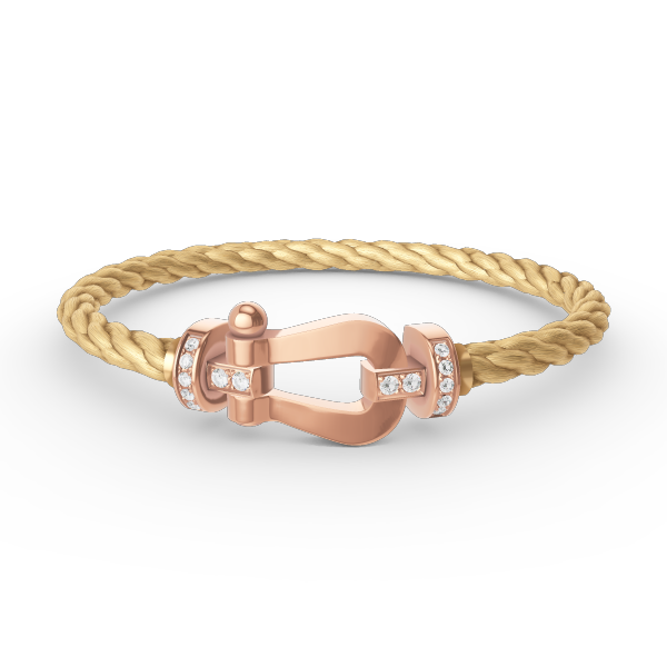 TimiFORCE LARGE HORSESHOE HALF DIAMOND BRACELET ROSE GOLD