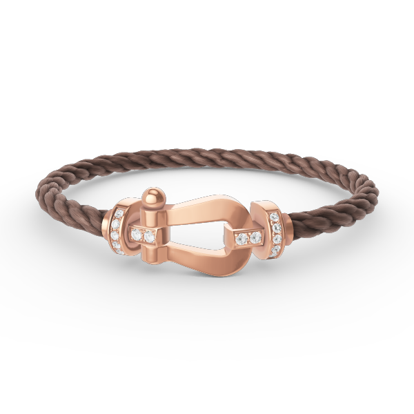 TimiFORCE LARGE HORSESHOE HALF DIAMOND BRACELET ROSE GOLD