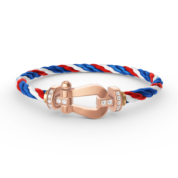 TimiFORCE LARGE HORSESHOE HALF DIAMOND BRACELET ROSE GOLD