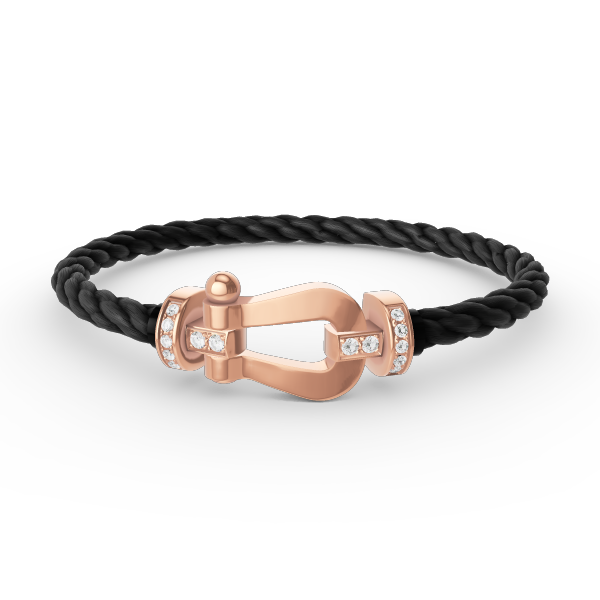 TimiFORCE LARGE HORSESHOE HALF DIAMOND BRACELET ROSE GOLD