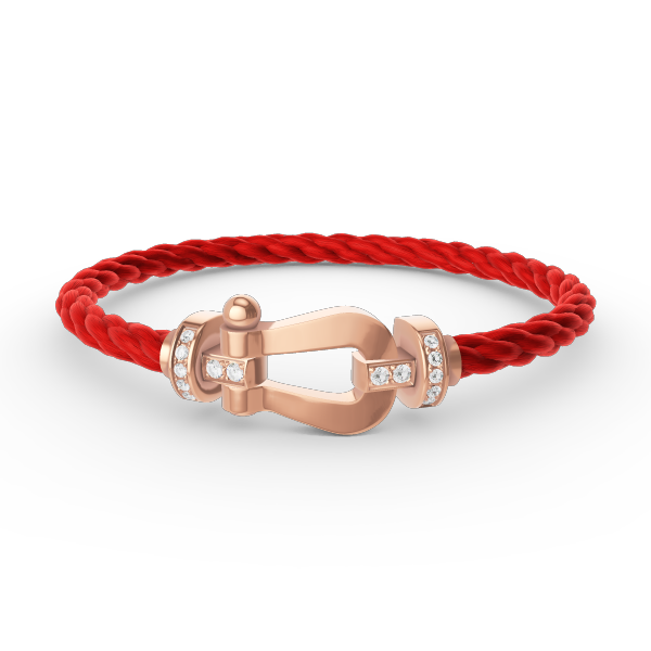 TimiFORCE LARGE HORSESHOE HALF DIAMOND BRACELET ROSE GOLD