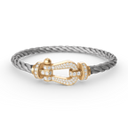 TimiFORCE LARGE HORSESHOE FULL DIAMOND BRACELET GOLD