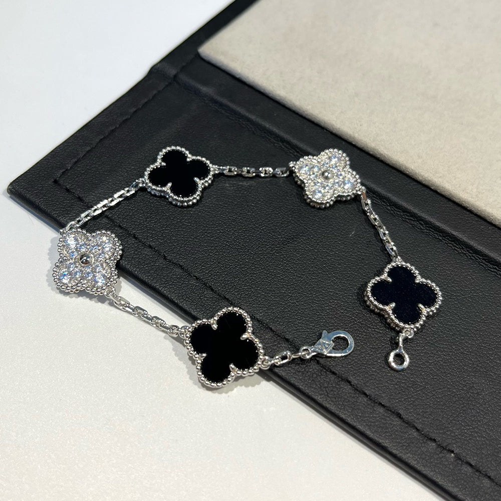 [Timi]New  CLOVER 5 MOTIF ONYXS BRACELET COLLECTION