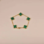 [Timi]New  CLOVER 5 MOTIF MALACHITE BRACELET COLLECTION
