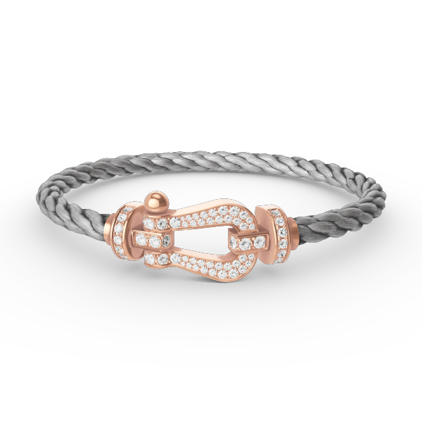 TimiFORCE LARGE HORSESHOE FULL DIAMOND BRACELET ROSE GOLD