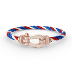 TimiFORCE LARGE HORSESHOE FULL DIAMOND BRACELET ROSE GOLD
