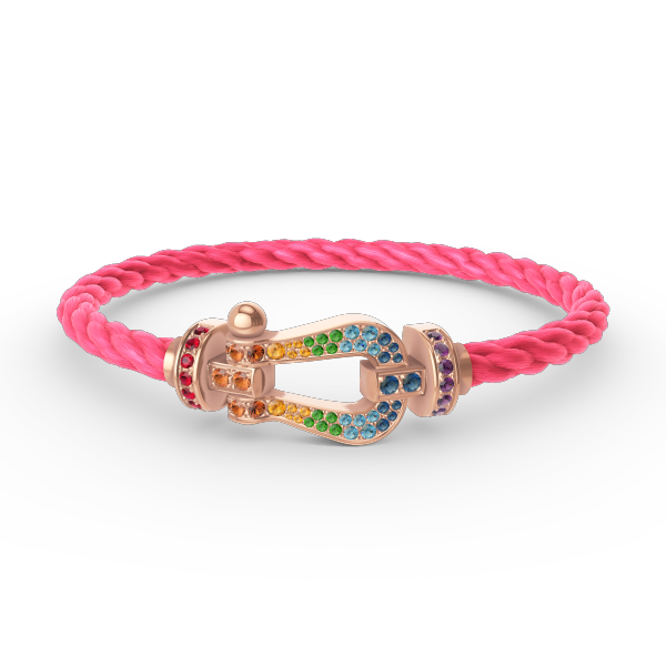 TimiFORCE LARGE HORSESHOE  COLORED DIAMOND BRACELET ROSE GOLD
