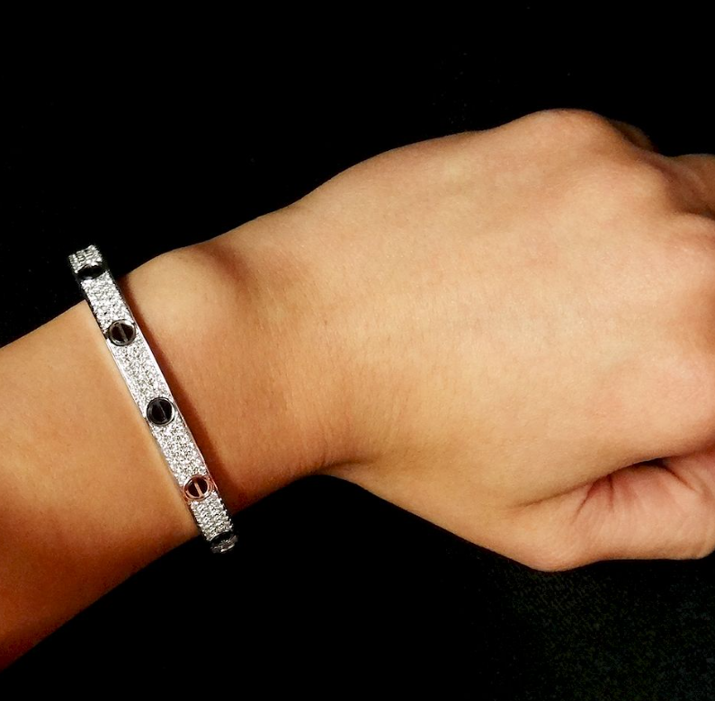 TimiLOVE BRACELET 6.1MM DIAMOND-PAVED CERAMIC