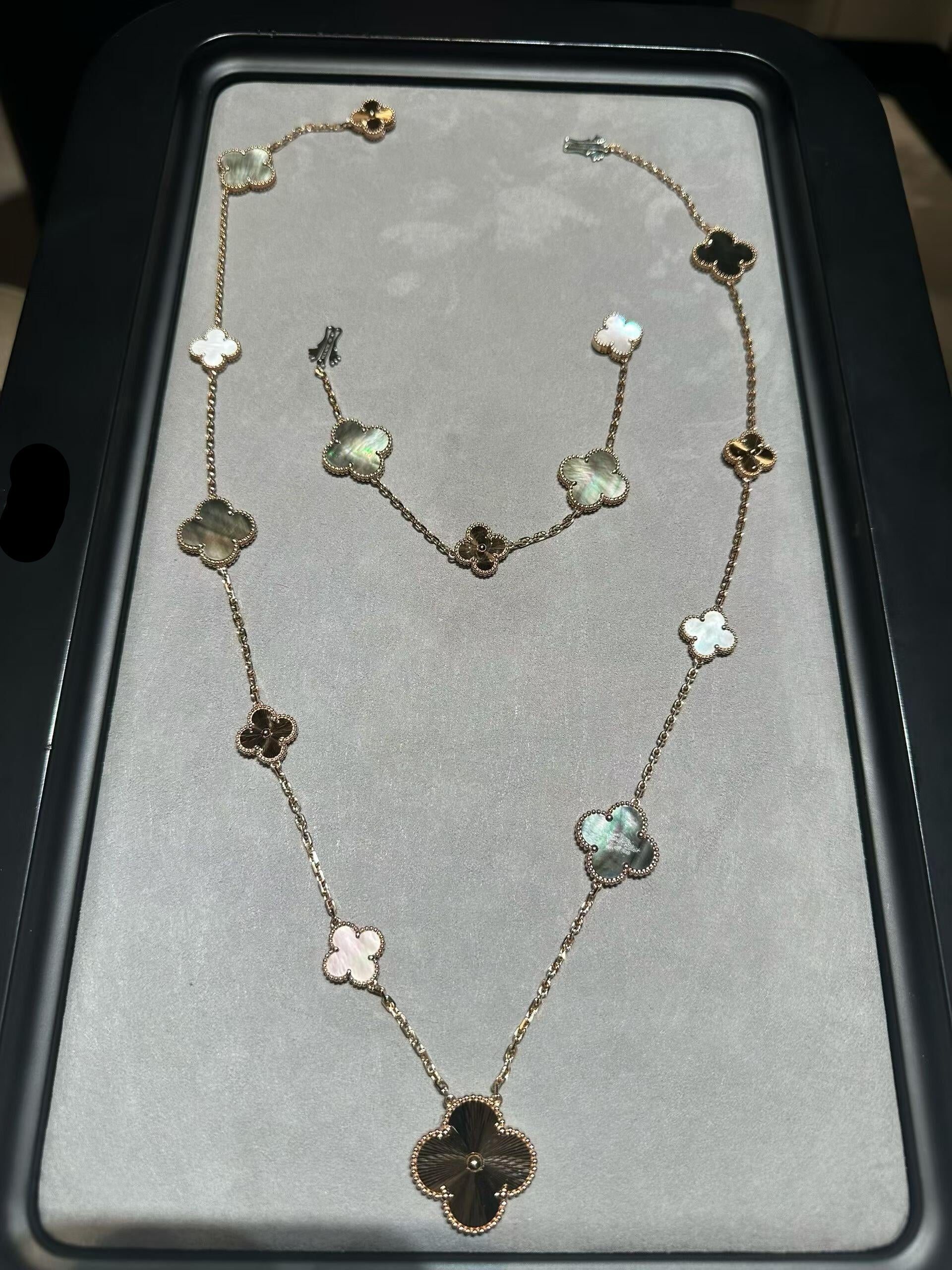[Timi] 25 NEW CLOVER 15 MOTIFS GRAY MOTHER-OF-PEARL