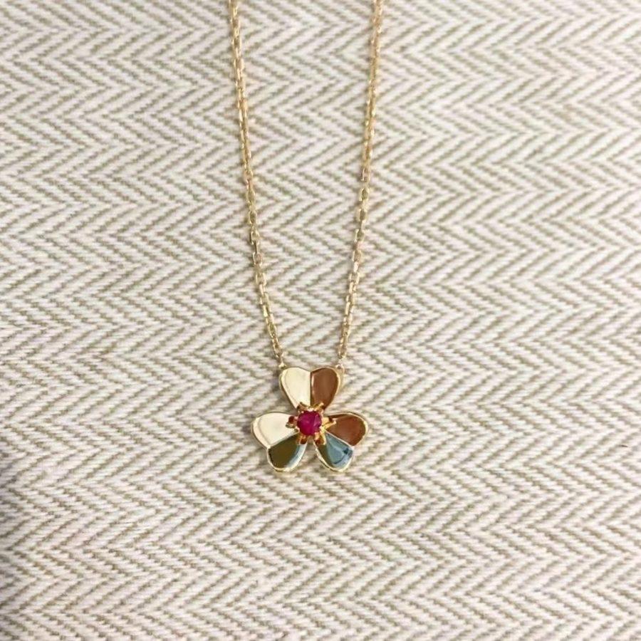 TimiFRIVOLE GOLD FLOWER NECKLACE
