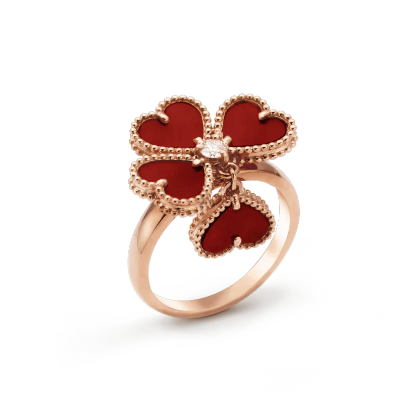 TimiSWEET CLOVER CARNELIAN RING