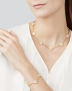 [Timi]CLOVER 10 MOTIFS FULL DIAMOND NECKLACE
