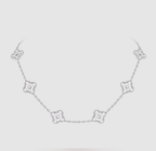 [Timi]CLOVER 10 MOTIFS FULL DIAMOND NECKLACE
